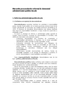 Riscurile Procesului de Reformă în Domeniul Administrației Publice - Pagina 1