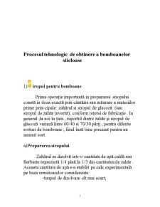 Procesul tehnologic de obținere a bomboanelor sticloase - Pagina 1