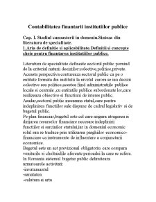 Contabilitatea finanțării instituțiilor publice - Pagina 1