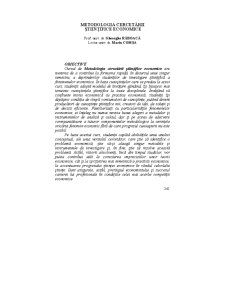 Metodologia Cercetarii Economice - Pagina 1