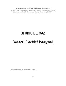 Stiudiu de Caz - General Electric/Honeywell - Pagina 2