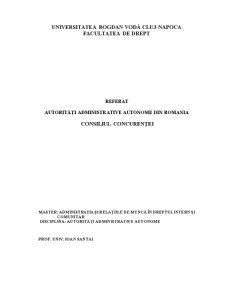 Autorități autonome publice - Consiliul Concurenței - Pagina 1