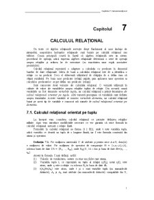 Calcul Relațional - Pagina 1