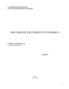Documente de evidență economică - Pagina 1