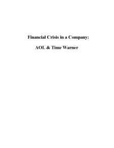 Financial Crisis în a Company - AOL and Time Warner - Pagina 1