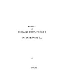 Studiu de caz - Antibiotice SA Iași - Pagina 1