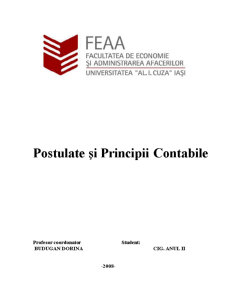 Postulate și Principii Contabile - Pagina 1
