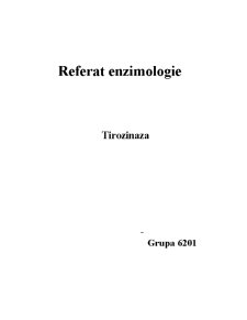 Enzimologie - Tirozinaza - Pagina 1