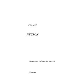 Proiect Neuron - Pagina 1