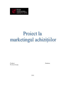 Proiect - marketingul achizițiilor - Pagina 1