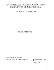 Satanismul - Pagina 1