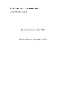 Politici de dezvoltare regională în România - Pagina 1