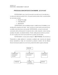 Produsul Bancar de Economisire - Eco-Plas - Pagina 1