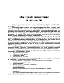 Strategii de management în mass-media - Pagina 1