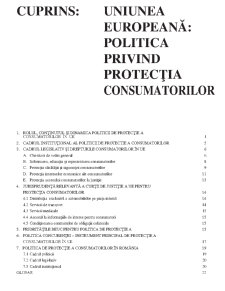 Uniunea Europeana - Politica Privind Protectia Consumatorilor - Pagina 1