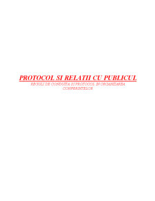 Protocol și relații cu publicul - Pagina 1