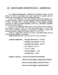 SC Asigurarea Românească - ASIROM SA - Pagina 1