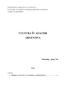 Argentina - cultură în afaceri - Pagina 1
