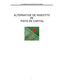 Alternative de investiții pe piața de capital - Pagina 1