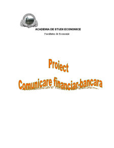 Comunicare financiar-bancară - companie de asigurări - Pagina 1