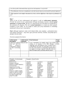 Achievement and Proof Statements - Pagina 3