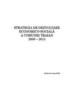 Strategia de Dezvoltare a Comunei Traian - Pagina 1