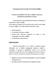 Managementul Strategic al Formării Adulților - Pagina 1