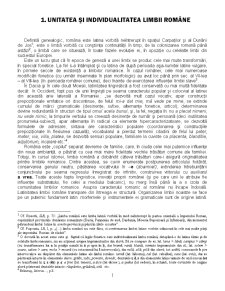 Unitatea și individualitatea limbii române - Pagina 1