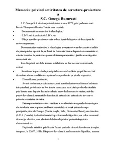Memoriu privind activitatea de cercetare-proiectare a SC Omega București - Pagina 3