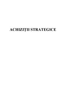 Achiziții Strategice - Pagina 1