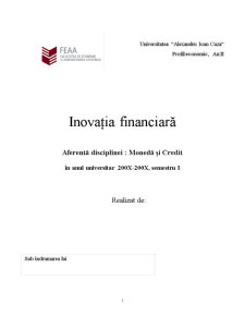 Inovația Financiară - Pagina 1