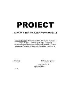 Sisteme Electronice Programabile - Pagina 1