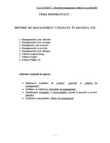 Metode de Management Utilizate în Secolul XXI - Pagina 2