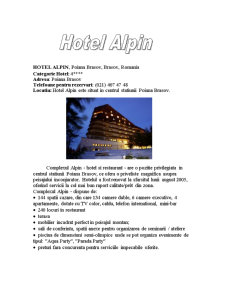 Hotel Alpin - Pagina 1