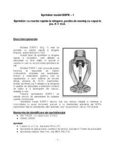 Sprinkler ESFR pentru Depozite - Pagina 1