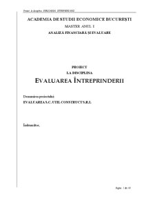 Evaluarea Interpinderii - SC Util Construct SRL - Pagina 1
