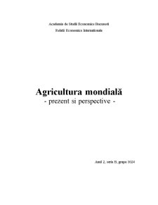 Agricultura Mondială - Prezent și Perspective - Pagina 1