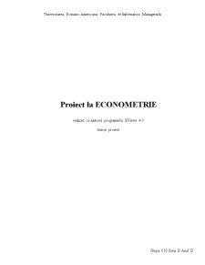 Proiect Econometrie - Pagina 1