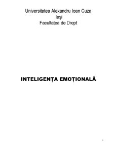 Inteligența Emoțională - Pagina 1