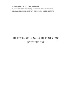 Studiu de caz - Direcția Regională de Poșta Iași - Pagina 1