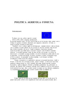 Economie europeană - politica agricolă comună - Pagina 1