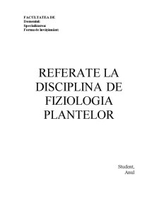 Fiziologia Plantelor - Pagina 1