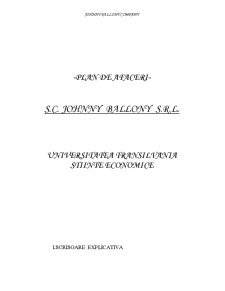 Plan de Afaceri - SC Johnny Ballony SRL - Pagina 5