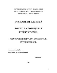 Principiile Dreptului Comerțului Internațional - Pagina 1