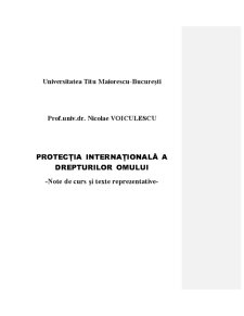 Protecția Internațională a Drepturilor Omului - Pagina 1