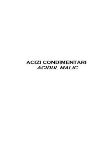 Acizi condimentari - acidul malic - Pagina 2