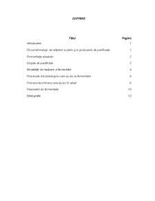 Aspectele Microbiologice și Biochimice ale Procesului de Fermentație în Tehnologia Panificației - Pagina 1