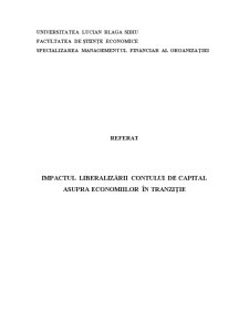 Impactul Liberalizării Contului de Capital - Pagina 1