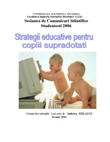 Strategii educative pentru copiii supradotați - Pagina 1
