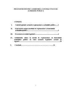 Proceduri pentru Atribuirea Contractului de Achiziție Publică - Pagina 1